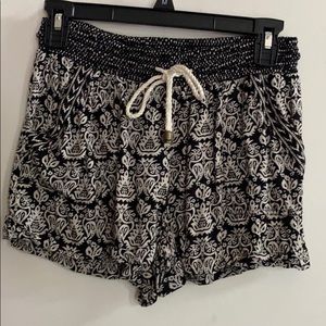 Black and Tan Flowy lounge shorts